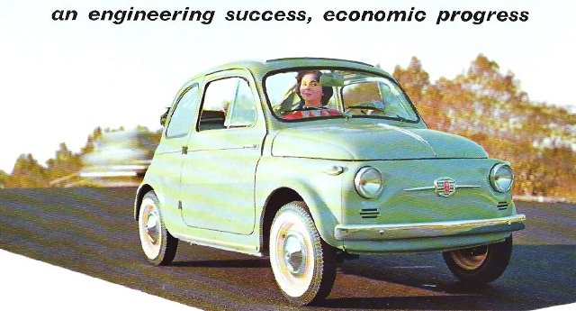 Une publicité d'époque, Fiat 500 N, 1957