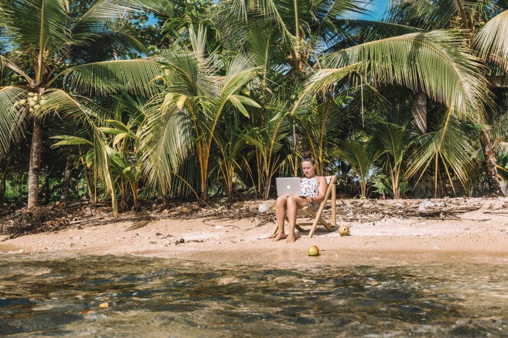 Télétravail plage